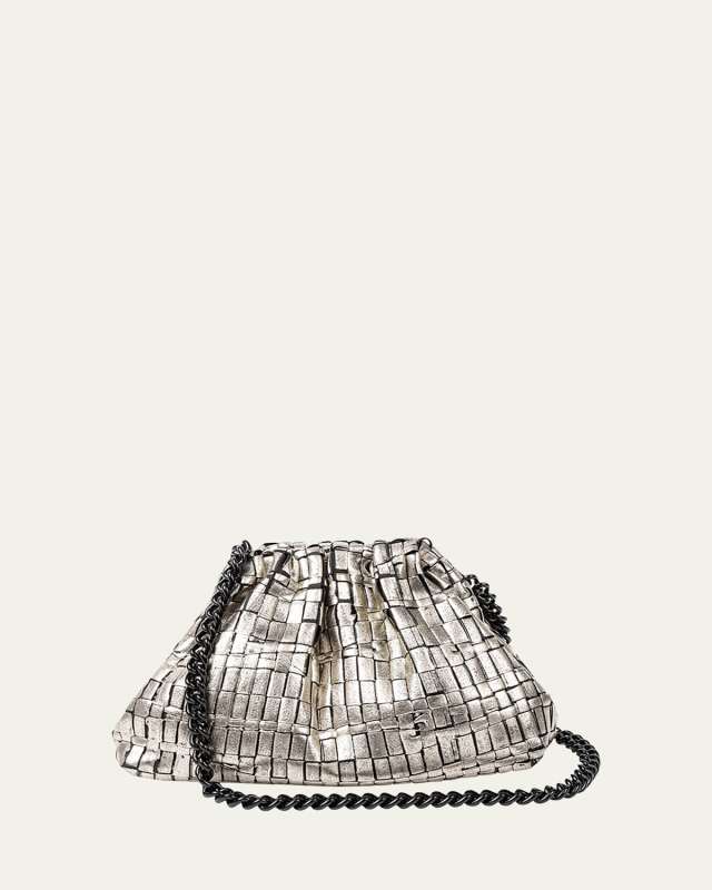 Game Mini Ribbon Metallic Shoulder Bag